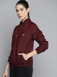 Thumbnail for women-maroon-outdoor-sporty-jacket