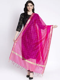 Thumbnail for Women Off White & Gold-Coloured Printed Dupatta
