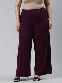 Thumbnail for Women Black Knitted Palazzos