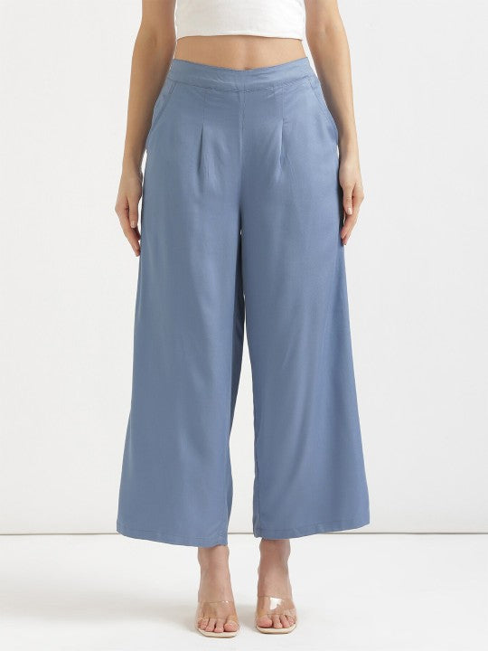 Wide Leg Mid Rise Palazzos