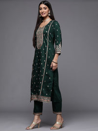 Thumbnail for Women Floral Embroidered Regular Kurta with Trousers & With Dupatta