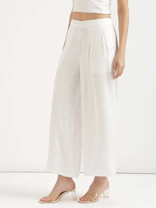 Wide Leg Mid Rise Palazzos
