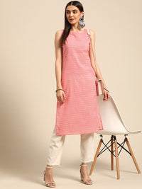 Thumbnail for Women Ethnic Motifs Printed Kantha Work Dobby Kurta