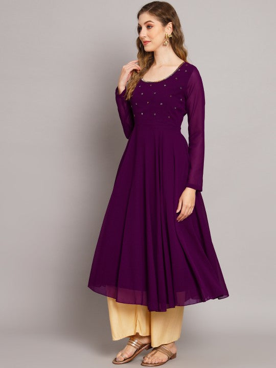 women-burgundy-ethnic-motifs-georgette-anarkali-kurta