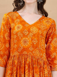 Thumbnail for Women Paisley Embroidered Extended Sleeves Mirror Work Anarkali Kurta