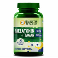 Thumbnail for Himalayan Organics Melatonin 10 mg + Tagar 250 mg Tablets