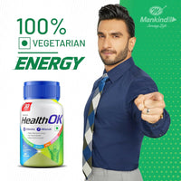 Thumbnail for Health OK Multivitamin Tablets For Daily Energy, Vitamin D, C & Overall Health