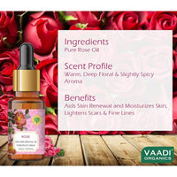 Thumbnail for Vaadi Herbals Rose 100% Pure Essential Oil Therapeutic Grade 10 Ml