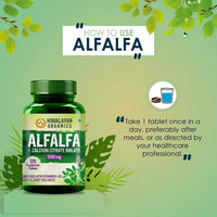Thumbnail for Himalayan Organics Alfalfa + Calcium Citrate Malate 1200mg Tablets