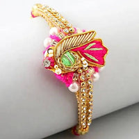 Thumbnail for delightful-pink-zardosi-rakhi-&-kaju-katli-bo