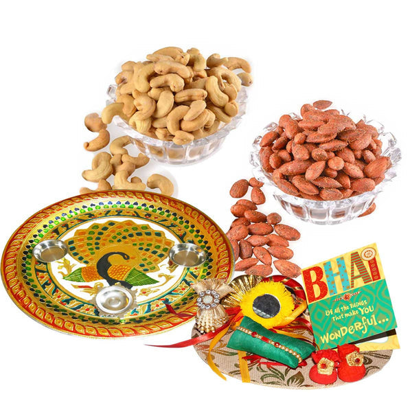 bikano-masala-almonds-and-salted-cashewnuts-rakhi-puja-thali-gift