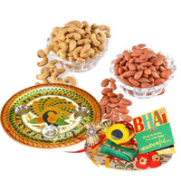 Thumbnail for bikano-masala-almonds-and-salted-cashewnuts-rakhi-puja-thali-gift