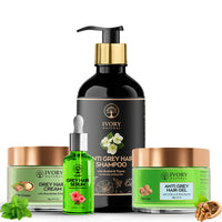 Thumbnail for ivory-natural-grey-hair-advanced-combo-(serum,-shampoo,-cream-&-gel)-for-both-men-&-wome