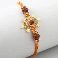 Thumbnail for rudraksha-royal-design-rakhi-&-kaju-katli-bo