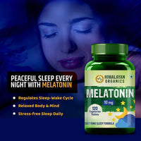Thumbnail for Himalayan Organics Melatonin 10 mg Vegetarian Tablets