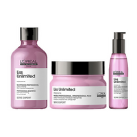 Thumbnail for l'oreal-professionnel-liss-unlimited-shampoo,-hair-mask-&-hair-serum-serie-exper