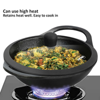 Thumbnail for Hawkins Futura Cast Iron Nonstick Kadai with Glass Lid
