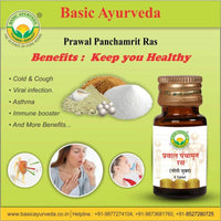 Thumbnail for Basic Ayurveda Prawal Panchamrit Ras Tablet