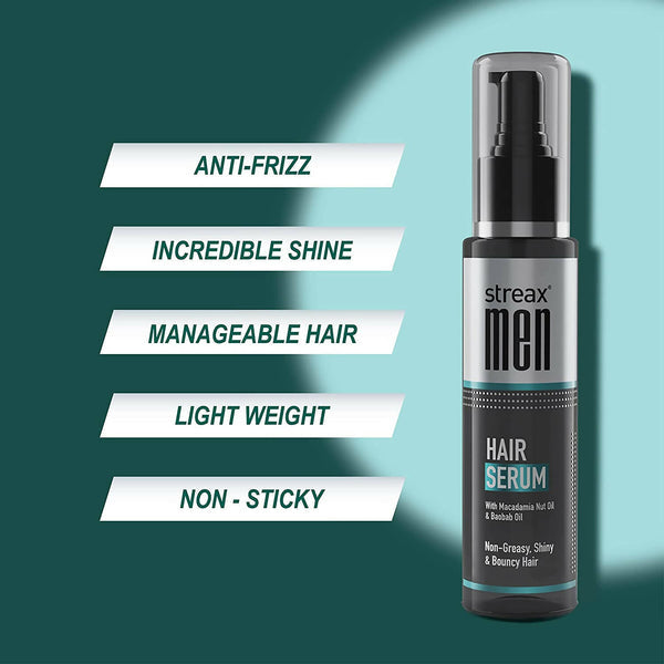 Streax Hair Serum With Macadamia Nut Oil & Baobab Oil For Men