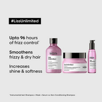 Thumbnail for L'Oreal Professionnel Liss Unlimited Shampoo, Hair Mask & Hair Serum Serie Expert