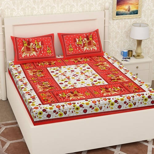 vamika-printed-cotton-red-&-multicolor-beautiful-design-bedsheet-with-pillow-covers-(leoc_hthy_r