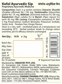 Thumbnail for Charak Pharma Kofol Ayurvedic Sip Instant Kadha Sachet