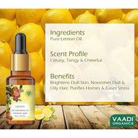 Thumbnail for Vaadi Herbals Lemon Oil Therapeutic Grade