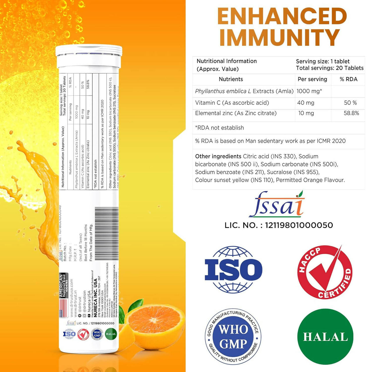 Dr Trust Vitamin C Effervescent Tablets