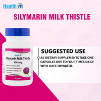 Thumbnail for Healthvit Silymarin Milk Thistle Capsules
