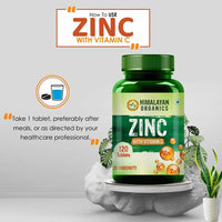 Thumbnail for Himalayan Organics Zinc With Vitamin C Tablets