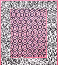 Thumbnail for Vamika Printed Cotton Purple Bedsheet With Pillow Covers (LEOC_CHKM_PR)