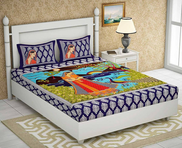 vamika-printed-beautiful-cotton-blue-bedsheet-with-pillow-covers-(leoc_ldm_b