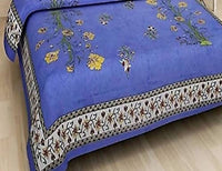 Thumbnail for Vamika Printed Cotton Blue Color Bedsheet With Pillow Covers (LEOC_KASH_B)