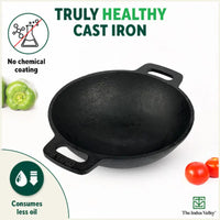 Thumbnail for The Indus Valley CASTrong Cast Iron Cookware Set: Tawa+ Kadai+ Fry Pan, Kitchen Set for Home, Pre