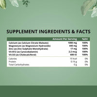 Thumbnail for Himalayan Organics Calcium+Magnesium+Zinc D3 & B12 Tablets