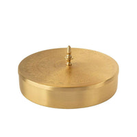 Thumbnail for akshata-06-hand-etched-brass-spice-box-set-for-kitchen-with-spoon-(7-containers