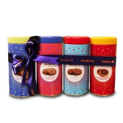 choko-la-egg-less-cookies-gifting-hamper-cocoa-almond-tin-set-(pack-of-4