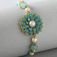 Thumbnail for floral-stylish-rakhi-&-kaju-katli-bo