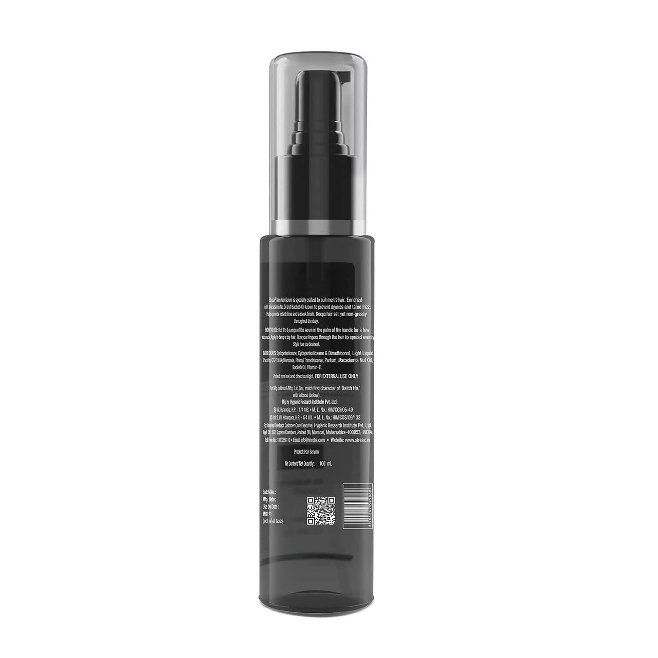 Streax Hair Serum With Macadamia Nut Oil & Baobab Oil For Men