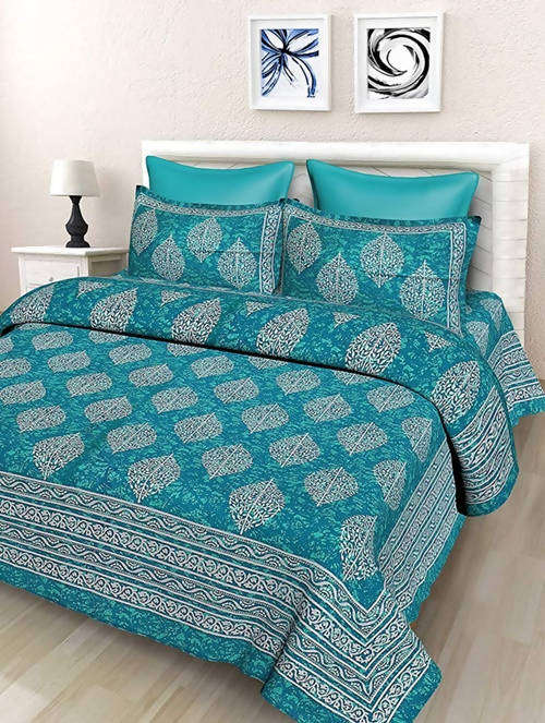 vamika-printed-cotton-sea-green-bedsheet-with-two-pillow-covers-(leoc_batik_sg