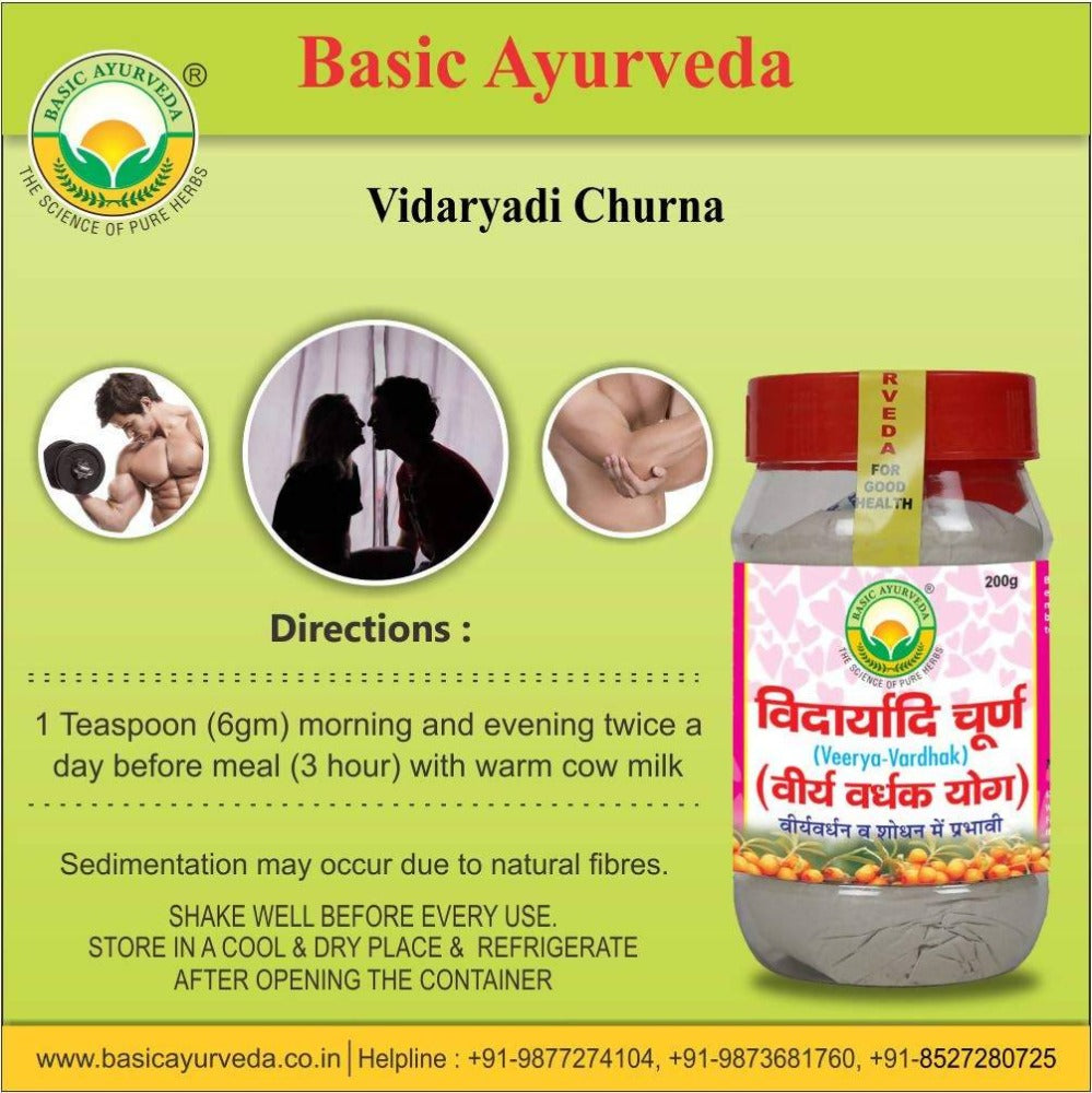 Basic Ayurveda Vidaryadi Churna (Veerya