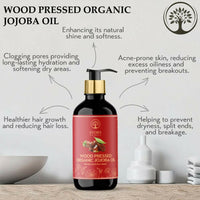 Thumbnail for Ivory Natural Wood Pressed Organic Jojoba Oil Premium & Extra Virgin For Smooth Dry Skin, Avoid Flakiness, & Improve Skin Elasticity