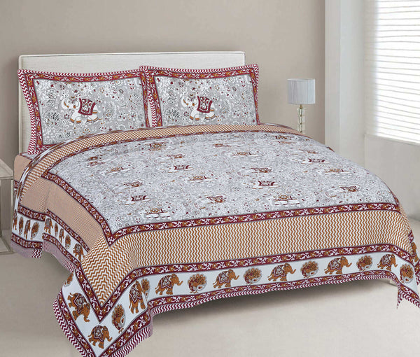rudra-bazaar-grey-210-tc-cotton-double-king-bedsheet-with-2-pillow-cover