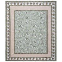 Thumbnail for Rudra Bazaar Green 210 TC Cotton Double King Bedsheet With 2 Pillow Covers