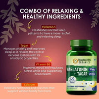 Thumbnail for Himalayan Organics Melatonin 10 mg + Tagar 250 mg Tablets
