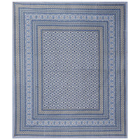 Thumbnail for Rudra Bazaar Blue 210 TC Cotton Double King Bedsheet With 2 Pillow Covers