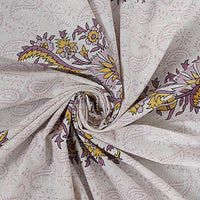 Thumbnail for Rudra Bazaar Purple Gold 210 TC Cotton Double King Bedsheet With 2 Pillow Covers