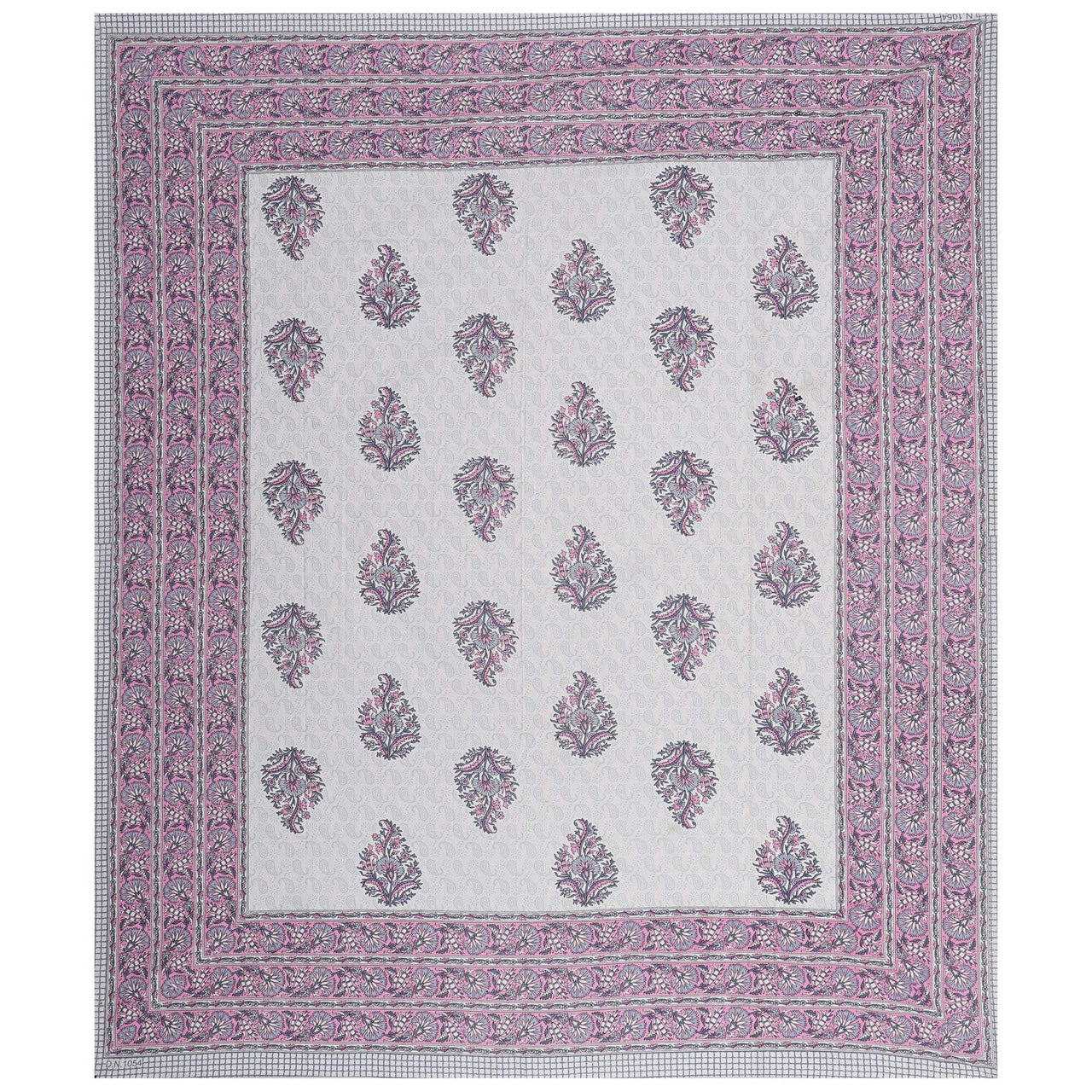 Rudra Bazaar Purple 210 TC Cotton Double King Bedsheet With 2 Pillow Covers