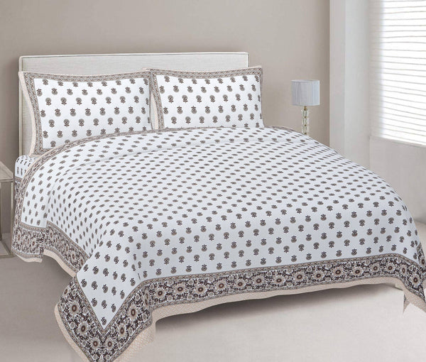 rudra-bazaar-brown-210-tc-cotton-double-king-bedsheet-with-2-pillow-cover