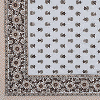 Thumbnail for Rudra Bazaar Brown 210 TC Cotton Double King Bedsheet With 2 Pillow Covers
